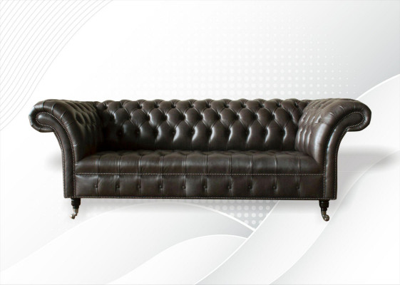 Canapé en cuir Chesterfield 3 places de design moderne xxl - Meubles canapés