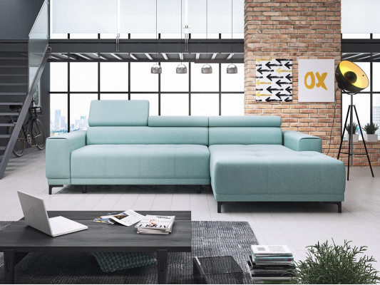 Designer Fabric L-Form Couch Living Landschaft Ecksofa Sofa Moderndesign Sofa Stoff