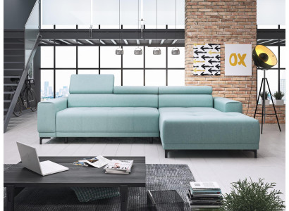 Designer Fabric L-Form Couch Living Landschaft Ecksofa Sofa Moderndesign Sofa Stoff
