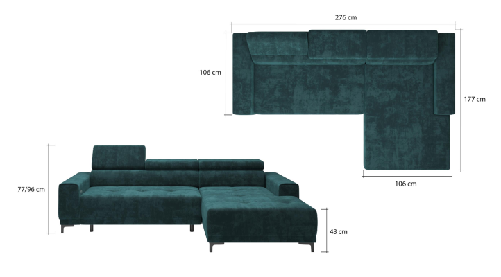 Designer Fabric L-Form Couch Living Landschaft Ecksofa Sofa Moderndesign Sofa Stoff