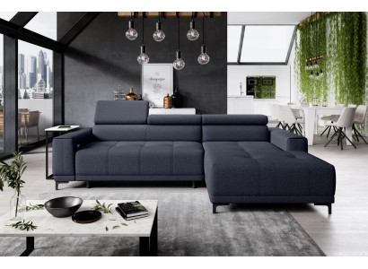 Coin Design Moderne Canapé Canapé d'angle en forme de L Tissu Canapé Couch paysager Vivant Canapés