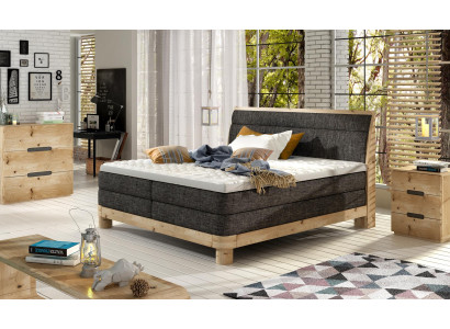 Lits de luxe modernes en cuir rembourré en tissu Lit à sommier tapissier Chambre à coucher Lit neuf