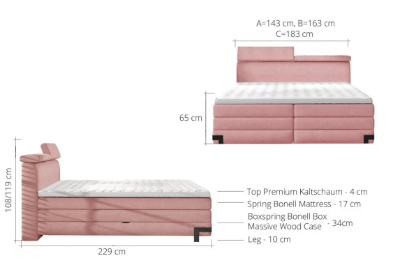 Lit de designer Chambre Lits Textile Hôtel Luxe Rembourrage Sommier Meubles