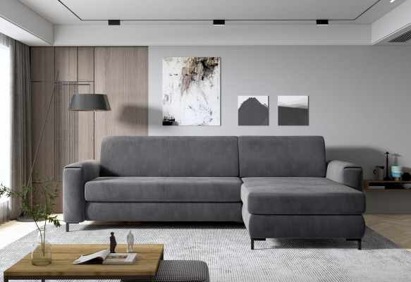 Canapé Canapé Suite Rembourrage Salon design Paysage Coin canapé Textile en forme de L Sofas