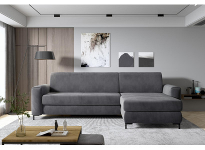 Canapé Canapé Suite Rembourrage Salon design Paysage Coin canapé Textile en forme de L Sofas