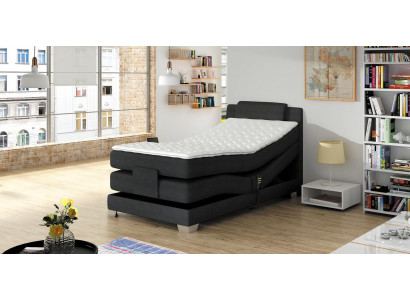 LIT BOX SPRING DESIGN Lit À RESSORTS TOPPER Lit REMBOURRÉ 100 x 200 cm ÉLECTRIQUE