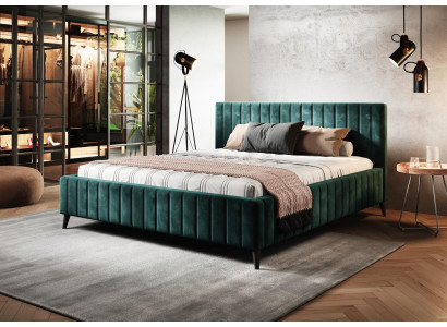 Lits Textile Hôtel Luxe Rembourrage Cadre de lit Design Lit Chambre 180x200