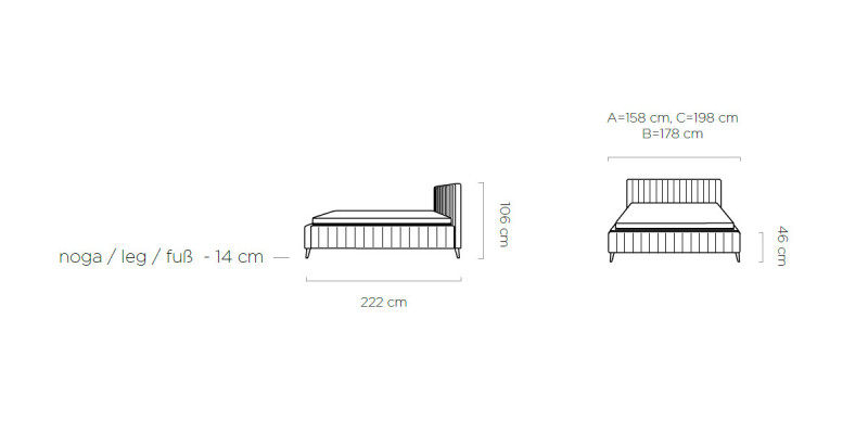 Lits Textile Hôtel Luxe Rembourrage Cadre de lit Design Lit Chambre 180x200