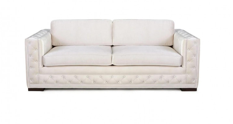 Canapés design moderne Chesterfield blanc Textile Sofa 3 places neuf Kreative Furniture