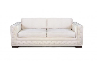 Canapés design moderne Chesterfield blanc Textile Sofa 3 places neuf Kreative Furniture