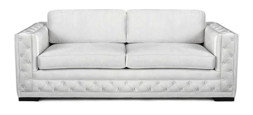 Canapés design moderne Chesterfield blanc Textile Sofa 3 places neuf Kreative Furniture