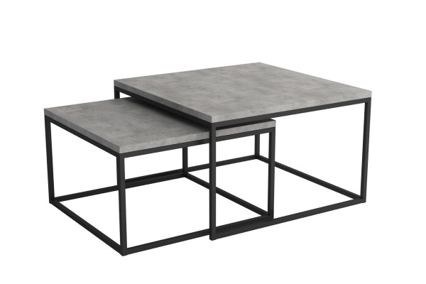 tables d'appoint design en acier inoxydable table basse canapé salon ensemble de 2