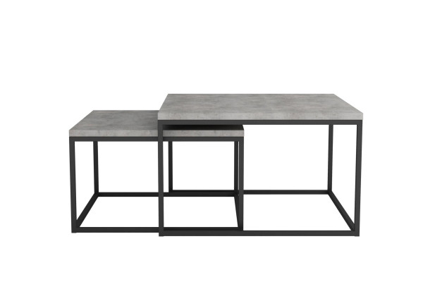 tables d'appoint design en acier inoxydable table basse canapé salon ensemble de 2