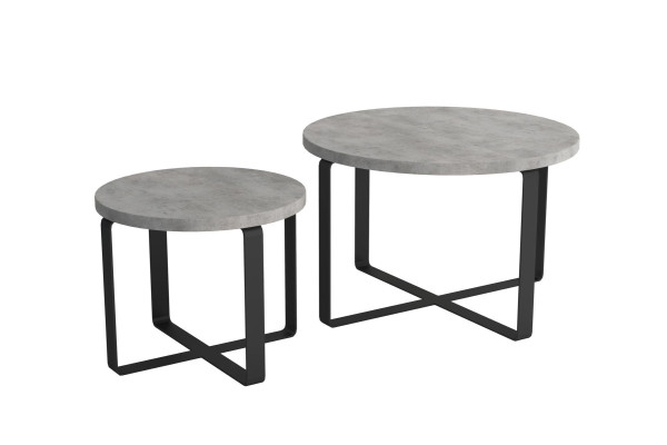Table basse de luxe moderne Double ronde 2x table basse Design de meubles