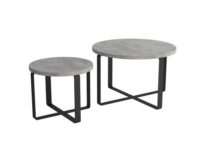 Table basse de luxe moderne Double ronde 2x table basse Design de meubles