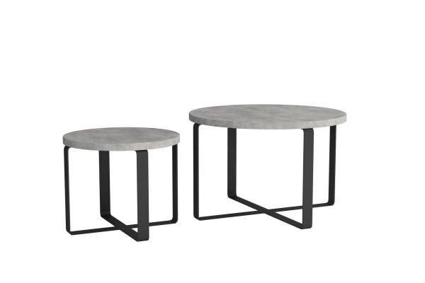 Table basse de luxe moderne Double ronde 2x table basse Design de meubles