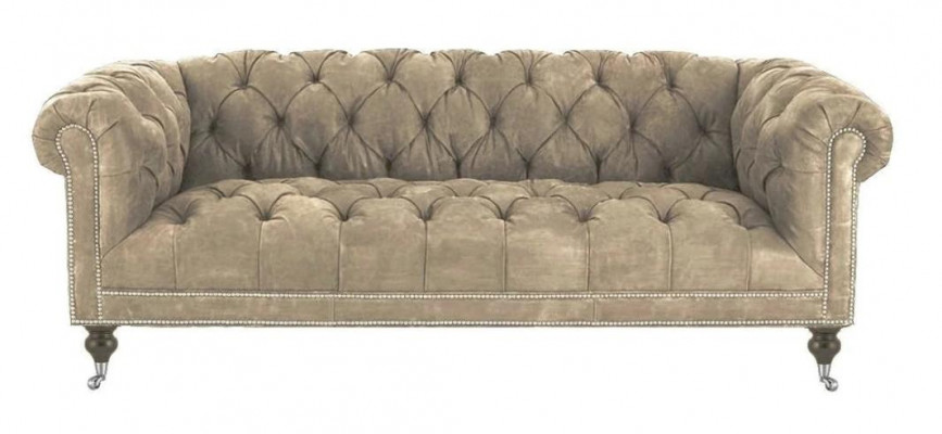 Brown Three Seater Chesterfield Modernes Design Ledersofa Design Möbel Samtstoff