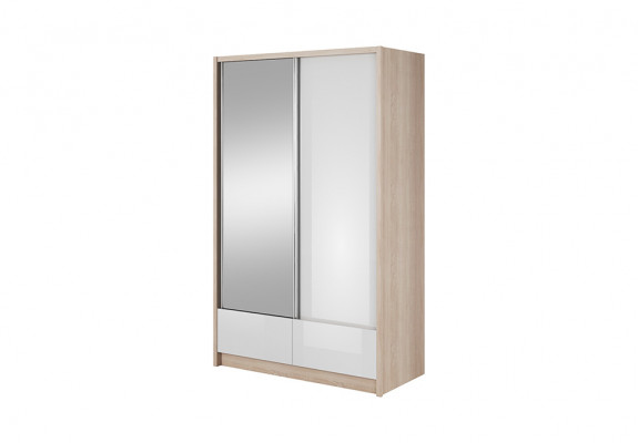 Range-manteau de 130 cm avec portes coulissantes pour le stockage, armoire étagère pour bureau ou archives.