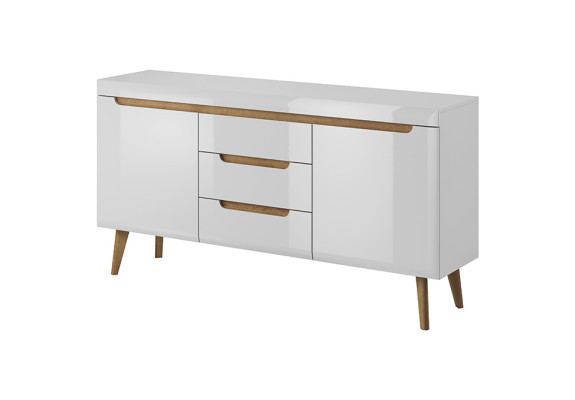 Commode en bois moderne Buffet Commodes Armoire de salon 160cm