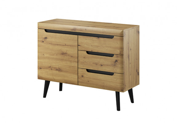 Commode à tiroirs moderne en bois 107cm Bahut XXL Buffets bas Meuble de salon Commodes