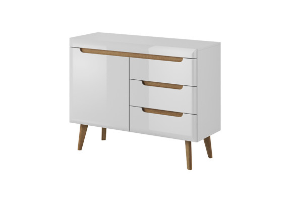 Haute brillance nouvelle commode Buffet Armoire à étagères 107 cm Armoires Étagères