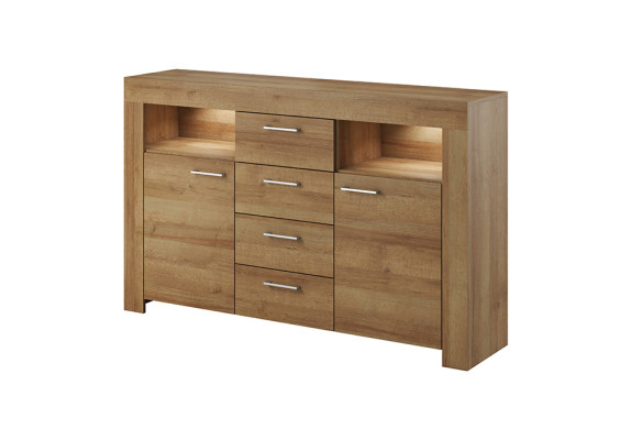 Moderne Holzkommode Sideboard Schubladen Wohnzimmerschrank 155cm