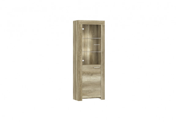 Vitrine RP70 en bois Armoire moderne Armoire de salle à manger Vitrine sur pied Étagère