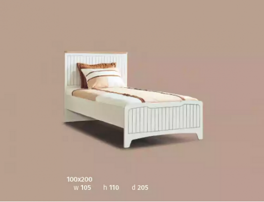 Moderne ensemble de chambre complet pour jeunes de luxe avec 3 pièces en blanc.