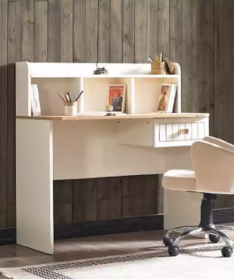 Moderne ensemble de chambre complet pour jeunes de luxe avec 3 pièces en blanc.