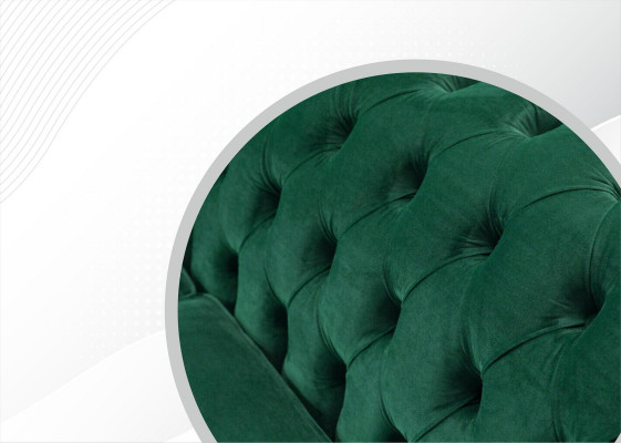 Chesterfield 3 places Salon vert Canapés design modernes Canapé Textile d'origine