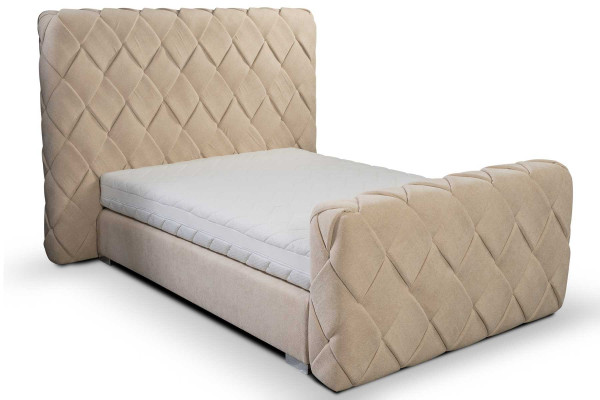 Meubles de chambre de luxe Lits Cadre de lit moderne 140x200 cm Tête de lit design