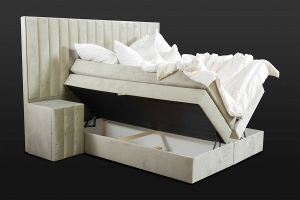 Table de chevet de luxe Chambres à coucher Lits Lit 3pcs Ensemble complet Design Ameublement