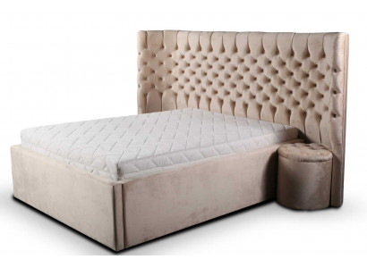 Lit Table de chevet Set de chambre 3 pièces de luxe Mobilier complet neuf