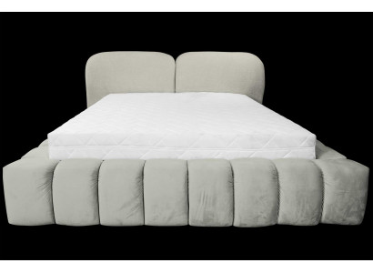 Cadre de lit de luxe 180x200 cm Couleur Gris Lits à tête de lit Meubles de chambre