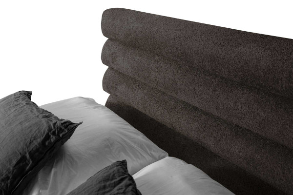 Lit textile gris Design Luxe Chambre double Lits Lit double