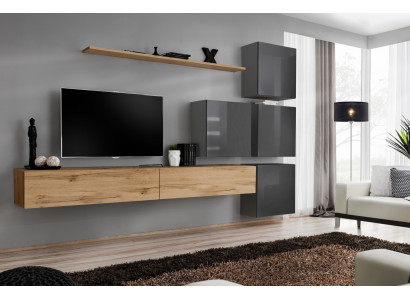 Suite de luxe en bois Meuble TV Table basse Murales en bois Étagère murale Design