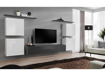 Unité murale de design Ameublements de luxe Étagère murale complète Armoire murale en bois