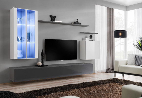Mobilier gris Meubles de salon Designer Mobilier en bois Style de luxe Armoire Armoire murale