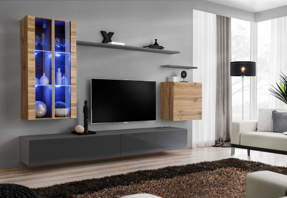 Meubles de design Armoire murale Unité murale Meubles de salon Meuble TV en bois Meubles en bois Buffet