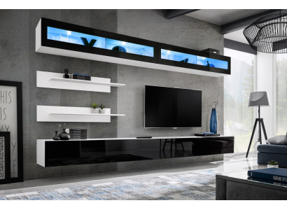 Ensemble de meuble mural 6 pièces de luxe pour salon TV, étagère murale de meuble de télévision design