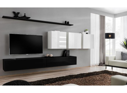 Designer Moderne Wandeinheit Wohnzimmermöbel Schwarzes Holzmöbel Sideboard