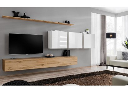 Ensemble complet de meuble mural, meuble TV moderne, bahut, mobilier, étagère murale design.