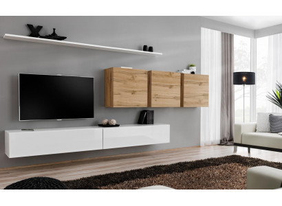 Mobilier de salon Unité murale moderne Armoire murale Buffet Bas de télévision Designer