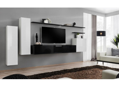 Unité murale Armoire murale Armoire Meuble bas pour télévision Buffet Étagère Salon Mobilier