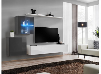 Ensemble de luxe Unité murale moderne Mobilier de salon Étagère murale Meuble TV Bas Suite