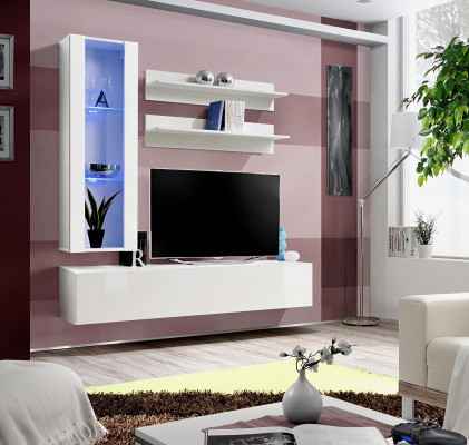 Ensemble de meubles de meuble bas TV complet Ensemble de mobilier de designer Meuble bas suspendu 4 pièces