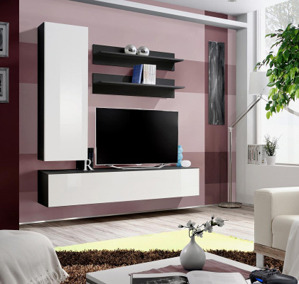 Support de télévision de luxe Meuble TV pour le salon Buffet bas Étagères murales design Nouvelle unité murale