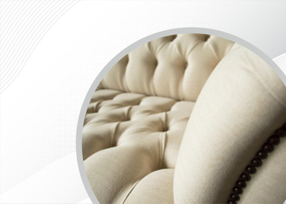 Chesterfield Crème Textile Salon Nouveau Meuble de Design Moderne Créatif de Luxe Canapé