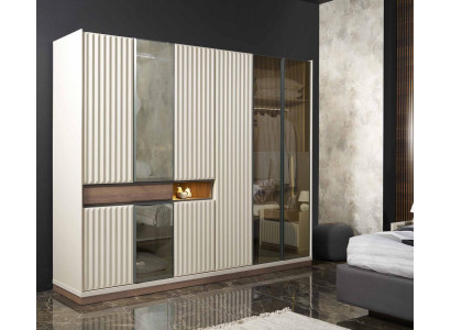 Garde-robe moderne Garde-robe de luxe Design de meubles de chambre en bois Blanc nouveau