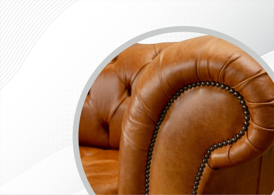 Chesterfield 3 places Canapés Noix Marron Design Moderne Canapé en Cuir Meubles Créatifs